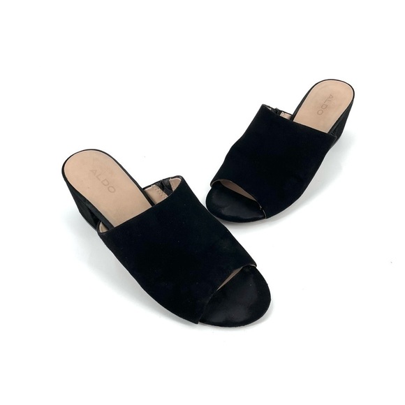 Aldo Resplandina Black Block Heel Sandal - Picture 2 of 7